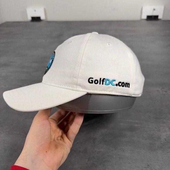 Pukka GolfDC Academy Hat Mens White Adjustable Golf Baseball Cap Embroidered - Picture 3 of 7